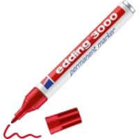 edding 3000 Permanentmarker Mittel Rundspitze 3 mm Rot Nachfüllbar