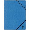 Bene Dreiflügelmappe Vario DIN A4 Blau Karton mit Gummizug-Verschluss 24,5 x 32 cm