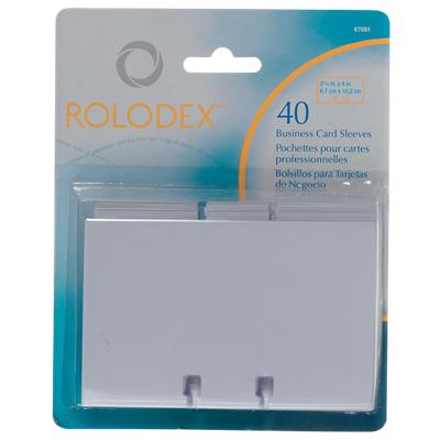 Rolodex Visitenkartenhüllen 67691 Spezial Transparent 10,2 x 6,7 cm 40 Stück