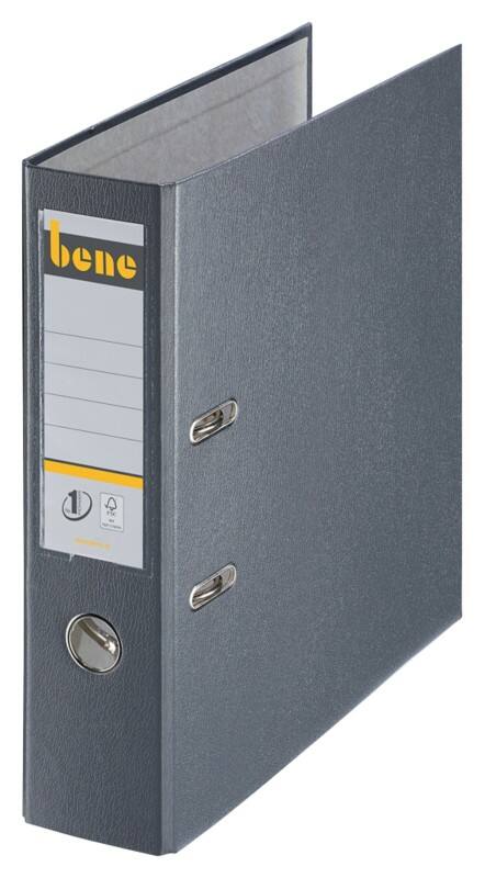 Bene No.1 Power Ordner Breit DIN A4 80 mm Grau 2 Ringe 291400 Kunststoff Hochformat