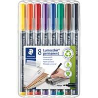 STAEDTLER Lumocolor 318 OHP-Marker Fein Rundspitze 0,6 mm Farbig sortiert Nachfüllbar 8 Stück