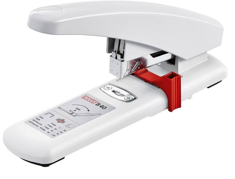 Novus NOVUS OFFICE Blockheftgerät B 40 Halbstreifen 100 Blatt Grau 23/6, 23/13 Kunststoff, Metall