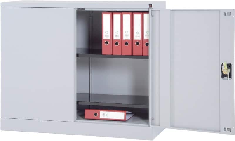 Viking Realspace Aufbewahrungsschrank Stahl 2 Fachböden Abschließbar 1.200 x 420 x 1.000 mm Hellgrau