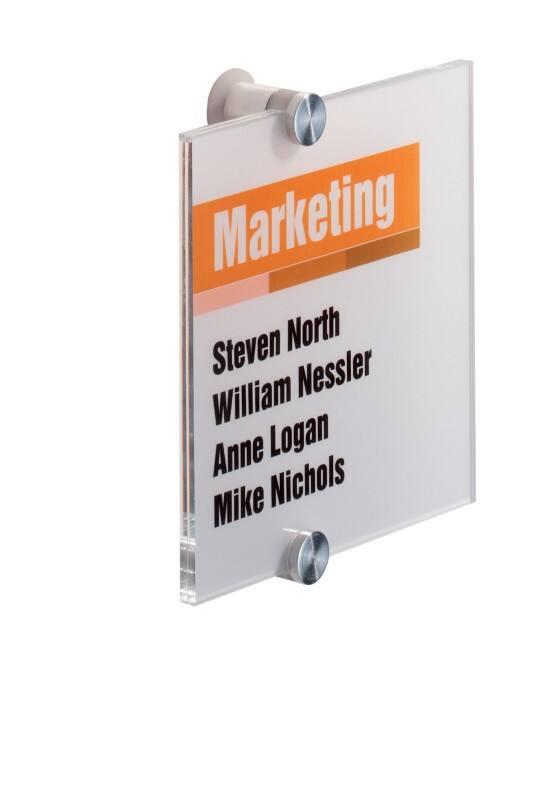 DURABLE Informationsschild Acryl 14,8 x 14,8 cm Crystal Sign