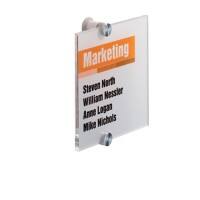 DURABLE Informationsschild Acryl 14,8 x 14,8 cm Crystal Sign