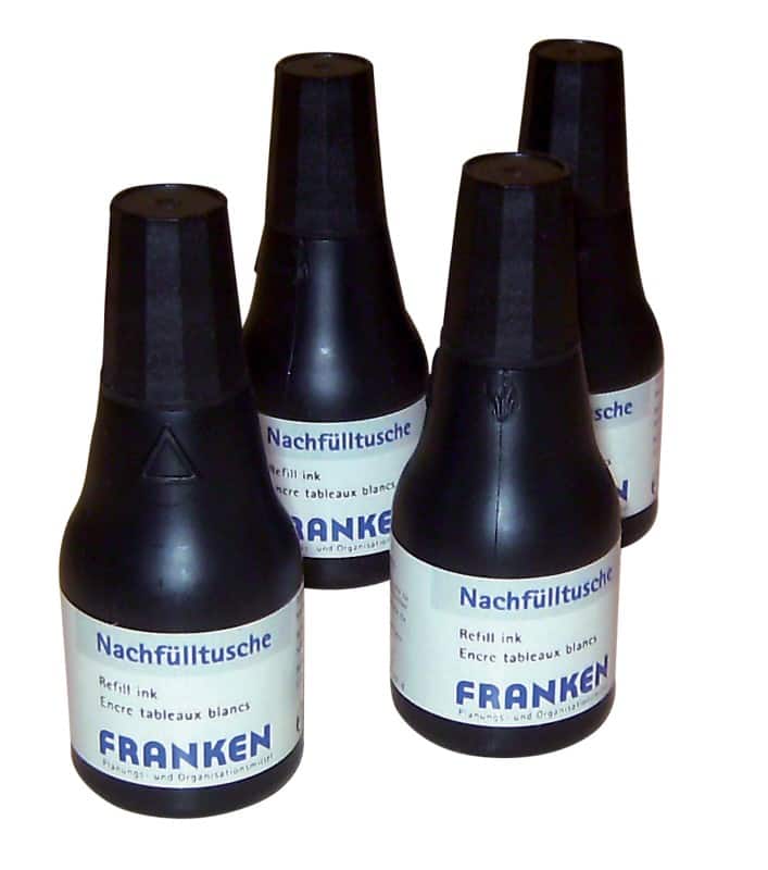 Franken Nachfülltusche Nicht magnetisch  Schwarz Z1911 10 4 Stück à 25 ml