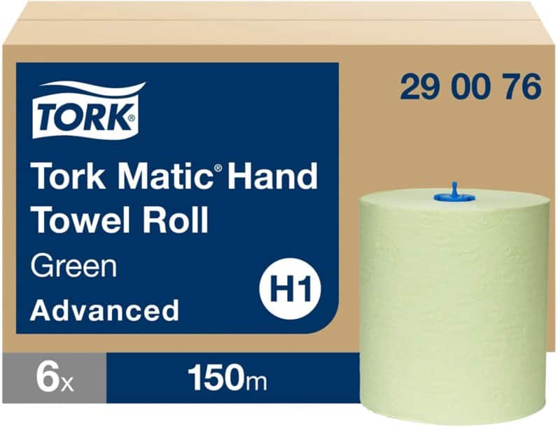 Tork Matic Advanced  Papierhandtücher H1 Gerollt Grün 2-lagig 0.588 m 290076 6 Rollen à 150 m