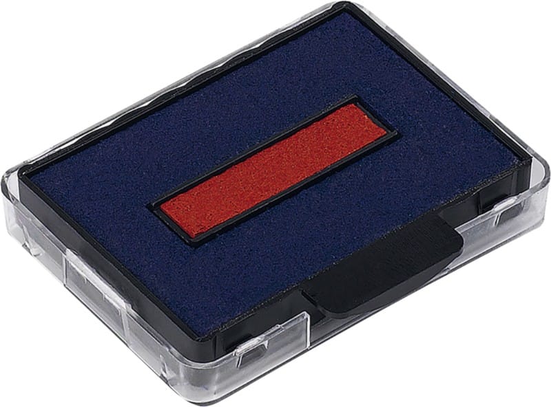 Trodat 6/50/2 Ersatzstempelkissen Blau/Rot, verpackt zu 2 Stück