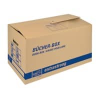 tidyPac BÜCHER-BOX extrastrong Umzugskarton Pappkarton 300 (B) x 580 (T) x 340 (H) mm Braun 5 Stück