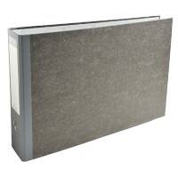 Exacompta PremTouch Breit Ordner DIN A3 80 mm Grau 2 Ringe Pappkarton Wolkenmarmor Horizontal