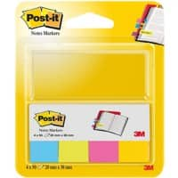 Post-it Haftmarker Rechteckig 2 x 3,8 cm Farbig sortiert Page Marker 4 Stück à 50 Streifen