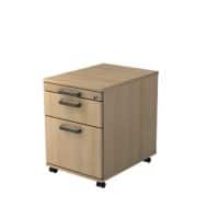 Hammerbacher Rollcontainer 2 Schübe abschließbar 428 x 580 x 590 mm Eiche