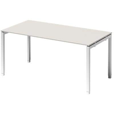 Bisley Schreibtisch Cito Grau, Weiß, Verkehrsweiß 1.600 x 800 x 850 mm