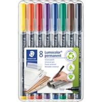 STAEDTLER Lumocolor Universal Lumocolor Rundspitze Marker Extra Fein Rundspitze 0,4 mm Farbig Sortiert Nachfüllbar 8 Stück