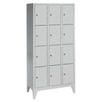C+P Fächerschrank 3 x 4 Fächer Lichtgrau 900 x 500 x 1.850 mm
