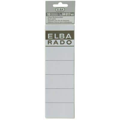 ELBA RADO Rückenschilder 59 x 190 mm Weiß 10 Stück