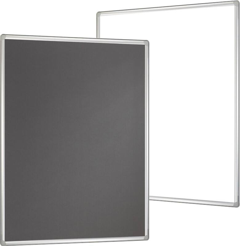 Franken Moderationstafel Magnetisch 150 (B) x 120 (H) cm Aluminium Grau, Weiß