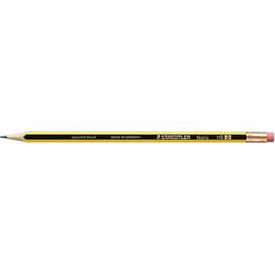 STAEDTLER Bleistift mit Radiergummi Noris 122 HB