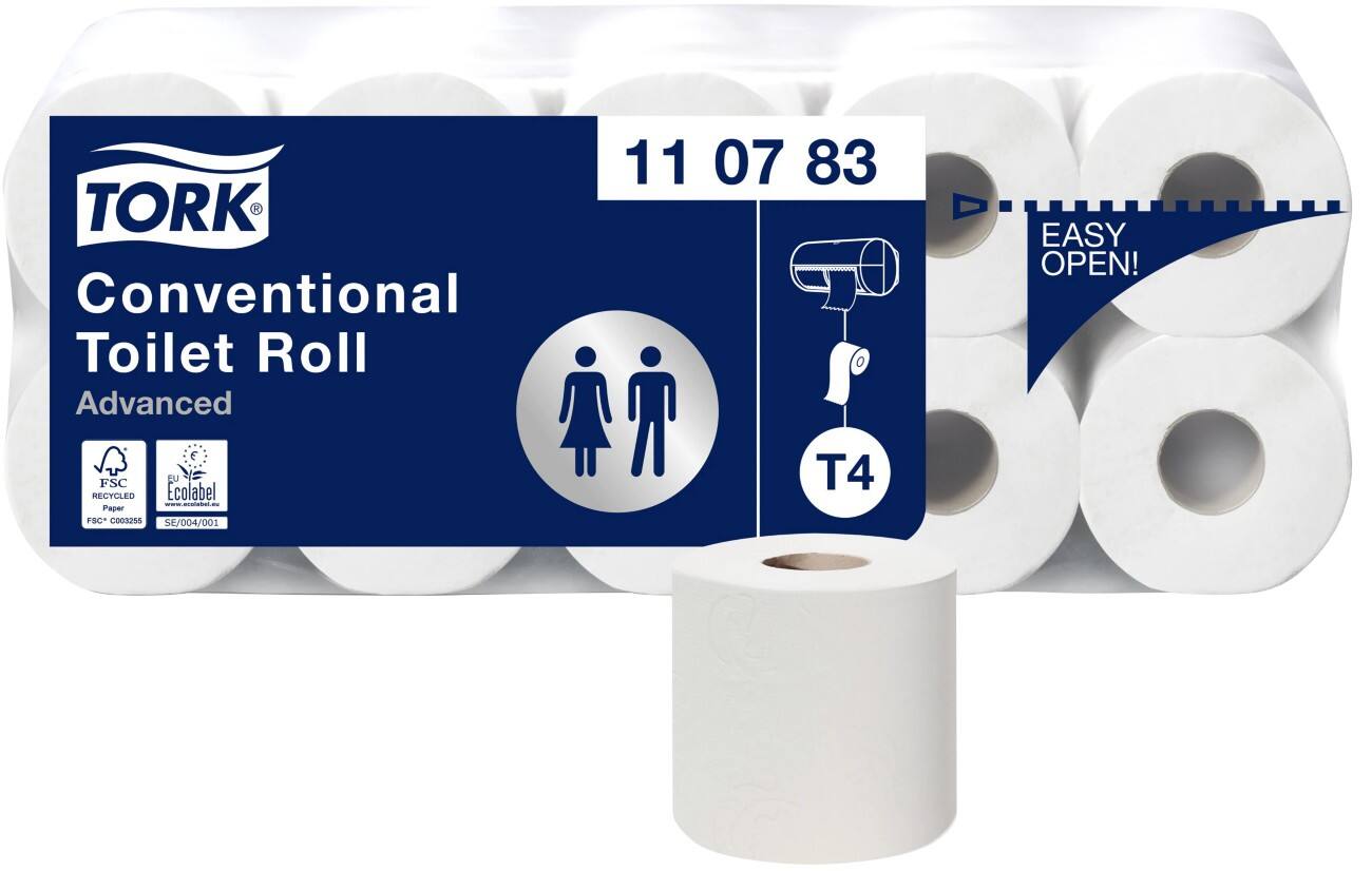Tork Toilettenpapier T4 Advanced 3-lagig 10 Rollen à 250 Blatt