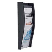 Styro styrodisplay DIN A4 Wandprospekthalter Wandmontiert Anthrazit 128-340.02921 26,2 x 10,4 x 57,7 cm
