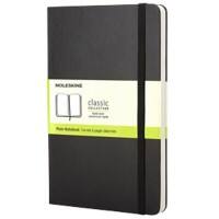 Moleskine Notizbuch DIN A5 Blanko Geleimt Karton Hardback Schwarz Nicht perforiert 240 Seiten