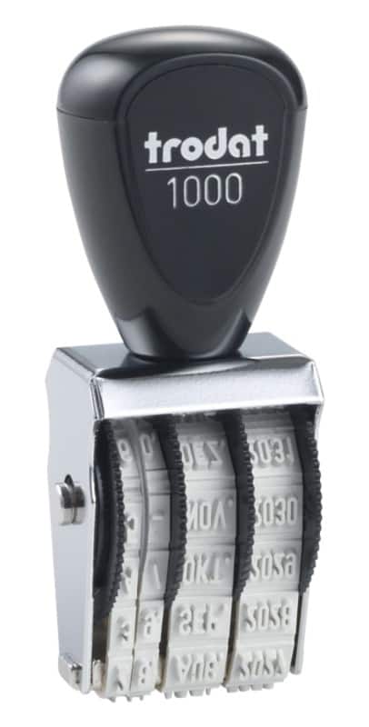 Trodat Textstempel Classic 1000 Grau, Schwarz