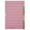 Leitz Blanko Register DIN A4 Farbig Sortiert Mehrfarbig 10-teilig Pappkarton 4 Löcher 4340 10 Stück