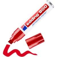 edding 800 Permanentmarker Extra Breit Keilspitze 4 - 12 mm Rot Nachfüllbar Wasserbeständig