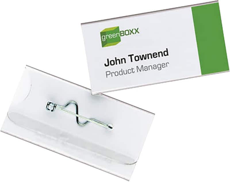 DURABLE Namensschilder Pin 6 x 3 cm Kunststoff 100 Stück