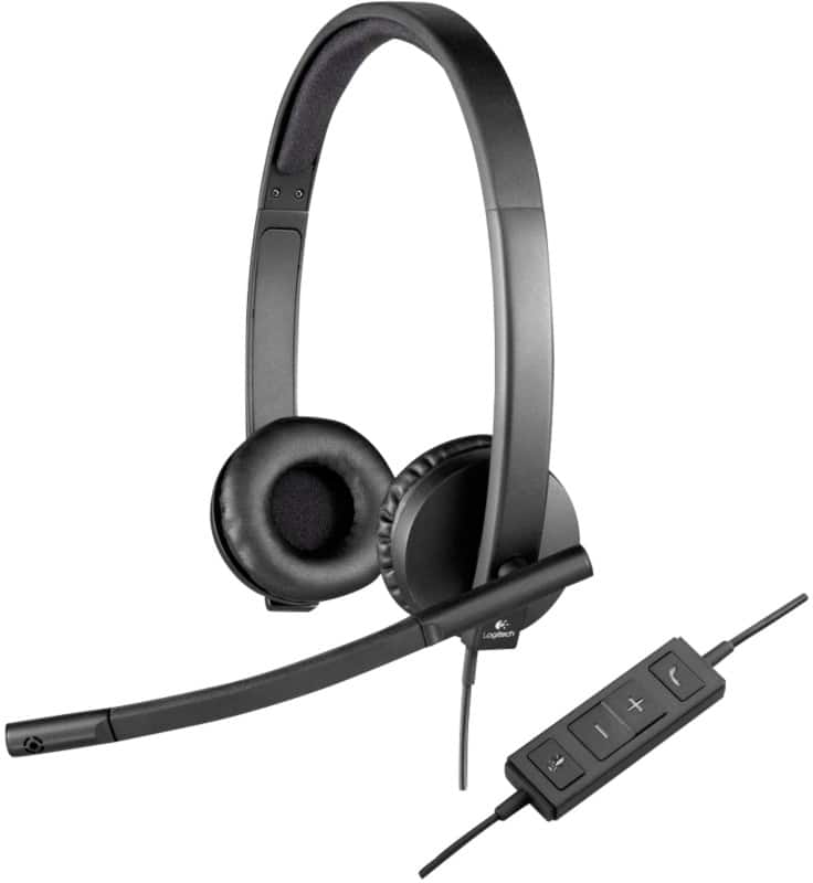Logitech Verkabelt Kopfhörer Kopfbügel Noise Cancelling Microphone Mit Mikrofon Stereo H570e Schwarz