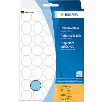 HERMA Mehrzwecketiketten 2253 Blau Rund 1280 Etiketten pro Packung