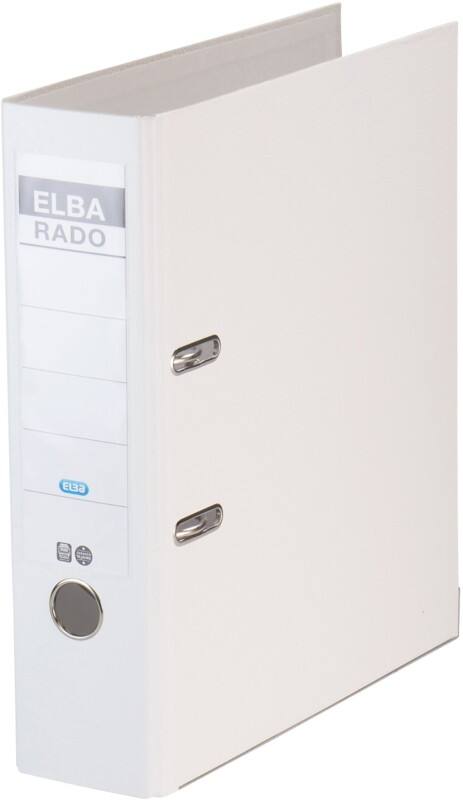 ELBA Rado Brilliant Ordner Breit DIN A4 80 mm Weiß 2 Ringe 100022618 Kunststoff