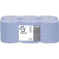 Papernet Standard 100% Recycelt Falthandtücher Gerollt Blau 2-lagig 412056 6 Rollen à 135 m