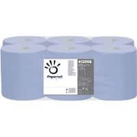 Papernet Standard 100% Recycelt Falthandtücher Gerollt Blau 2-lagig 412056 6 Rollen à 450 Blatt