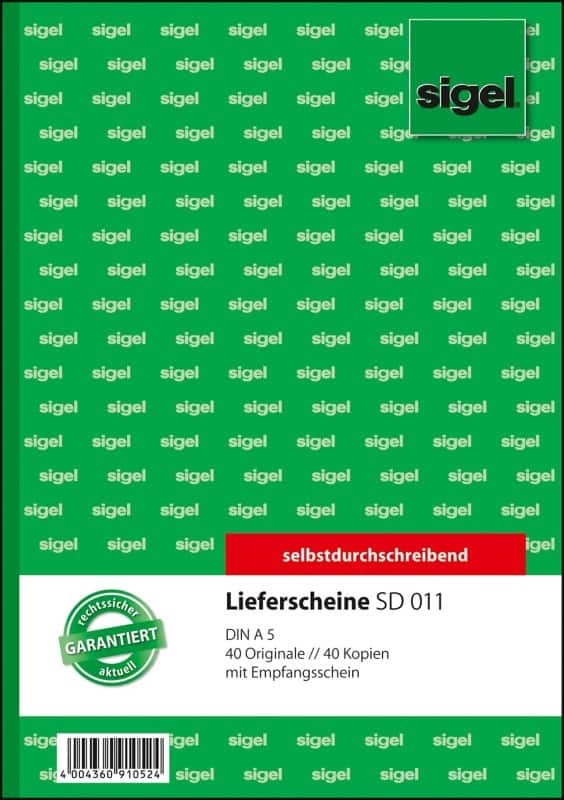 Sigel Lieferschein Selbstdurchschreibend DIN A5
