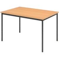 Hammerbacher Vierfußtisch Buche/Schwarz 120 x 72 x 80 cm