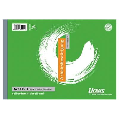 Ursus Style AR-Bestätigungsbuch AR543SD A5 quer 3x40 Blatt selbstdurchschreibend