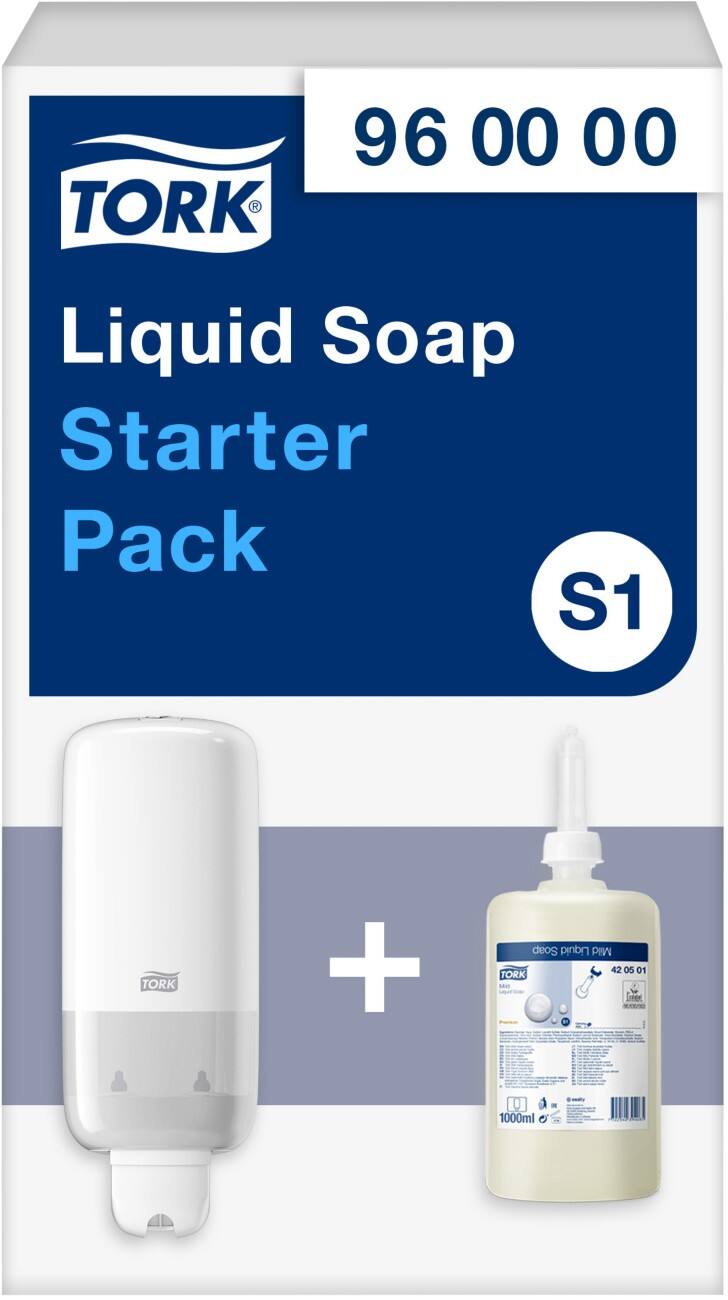Tork Seifenspender und Nachfüllung S1 Starterpack Kunststoff 1 L Weiß