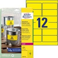 AVERY Zweckform L6107-20 Wetterfeste Etiketten DIN A4 Gelb 99,1 x 42,3 mm 20 Blatt à 12 Etiketten