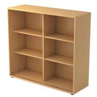 Hammerbacher Matrix Schrank Melaminharzbeschichtete Spanplatte 2 Fachböden 1.200 x 400 x 1.100 mm Buche Braun