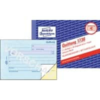 AVERY Zweckform Quittungsblock 1736 DIN A6 quer Perforiert N/A 40 Blatt