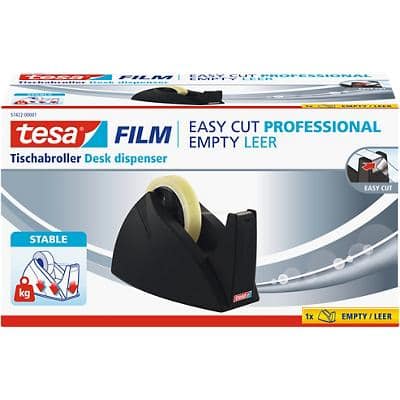 Tesafilm Tischabroller Easy Cut Professional Schwarz 25 mm x 66 m