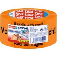 tesapack Signalklebeband "Vorsicht zerbrechlich" 50 mm x 66 m Orange
