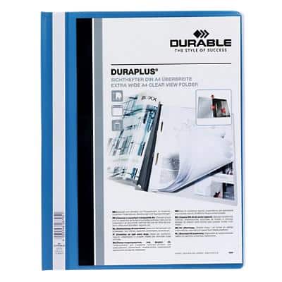 DURABLE Duraplus Schnellhefter 257906 DIN A4+ PVC (Polyvinylchlorid) 24 (B) x 31,1 (H) cm Blau