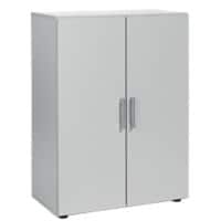 Geramoebel Speed Office Flügeltürenschrank ABS (Acrylnitril-Butadien-Styrol), Spanplatte 2 Fachböden 800 x 420 x 1.104 mm Hellgrau