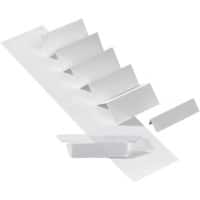 Djois Euroflex Beschriftungsstreifen Weiß DIN A4 5 x 0,5 cm 210 g/m² 25 Stück à 10 Etiketten