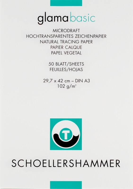 SCHOELLERSHAMMER DIN A3 Durchschlagpapier Transparent 102 g/m² 50 Blatt