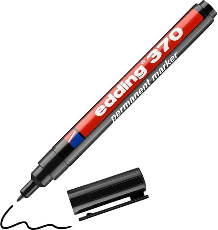 edding 370 370 Permanentmarker  Fein Rundspitze  -   Schwarz Nachfüllbar Wasserbeständig