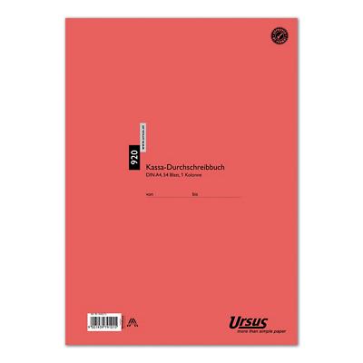 Ursus Style Kassen-Durchschreibbuch 920DKB A4 54 Blatt 70g/qm 1 Kolonne