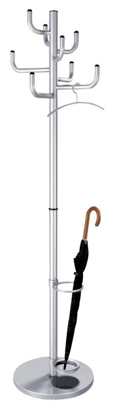 Kerkmann Garderobenständer 8 Haken Aluminium Silber